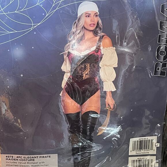 NEW Roma Elegant Pirate Maiden Costume Size Small - Picture 3 of 5